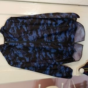IVY PARK Blue and Black Camo Utility Jacket